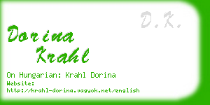 dorina krahl business card